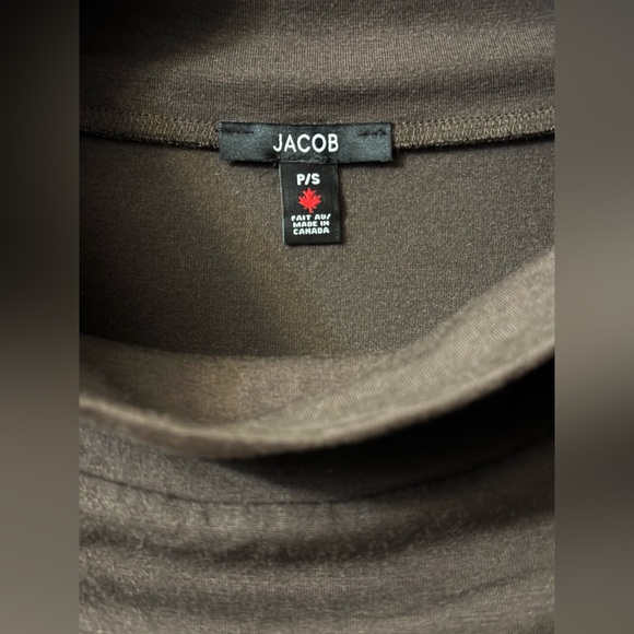 JACOB Dark Brown Small Cowl Neck Cap Sleeve Stretchy Top - Picture 3 of 12